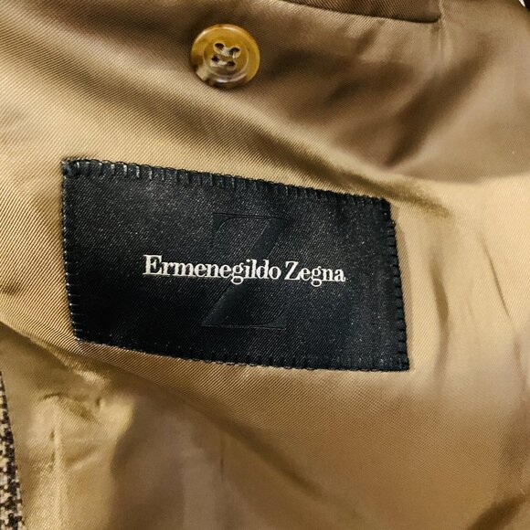 Ermenegildo Zegna Trofeo Tweed Wool Blend EU 54 Sport Coat Blazer Size Large - Picture 7 of 13